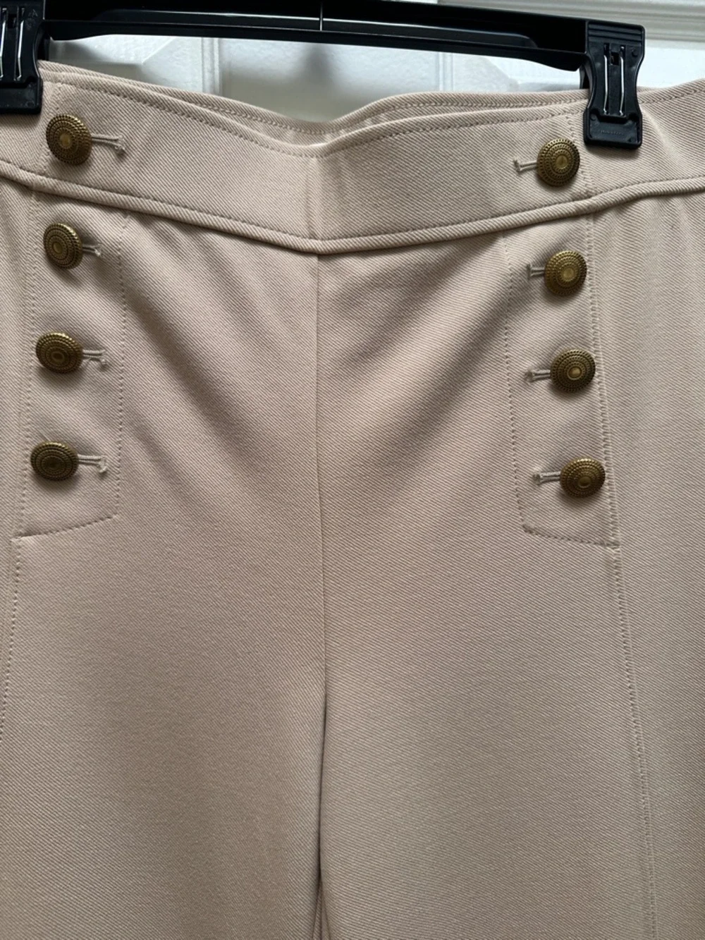 LOFT Taupe Wide-Leg Sailor-Style Pants - Picture 5 of 5